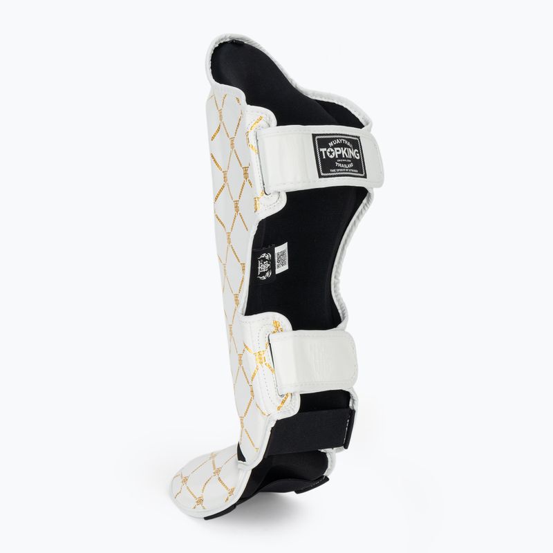 Ochraniacze piszczeli i stóp Top King Chain white/gold 3