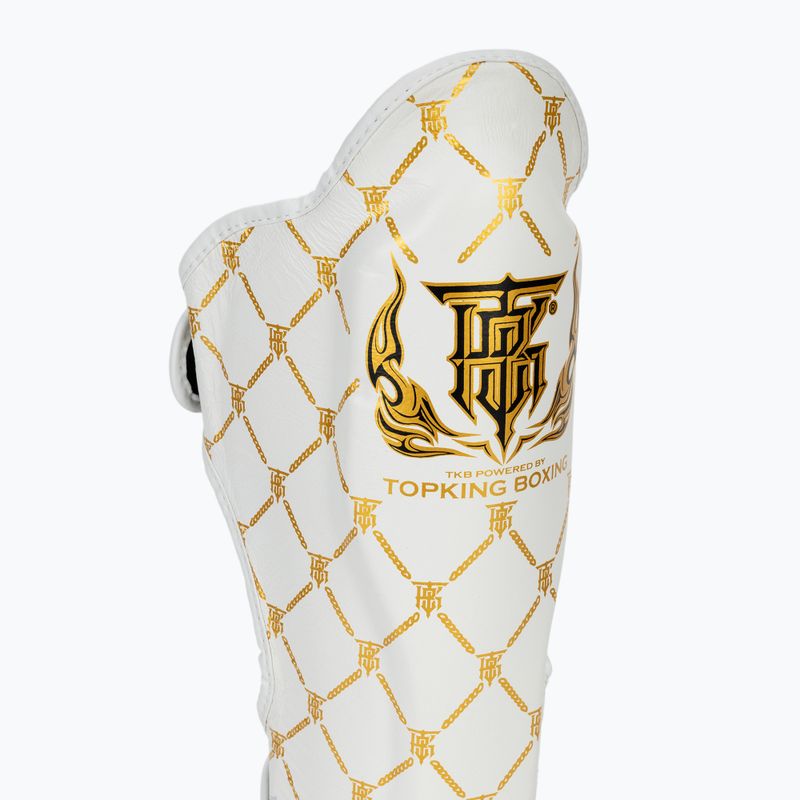 Ochraniacze piszczeli i stóp Top King Chain white/gold 7