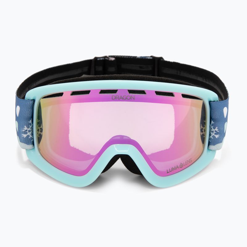 Gogle narciarskie dziecięce Dragon LIL D snow dance/lumalens pink ion 2