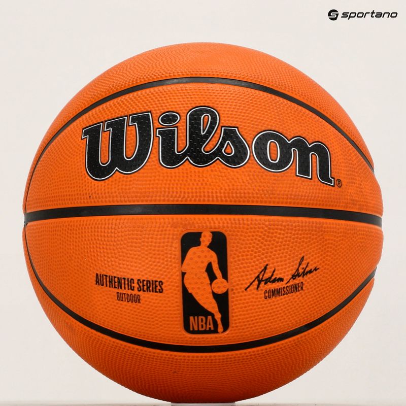 Piłka do koszykówki Wilson NBA Authentic Series Outdoor brown rozmiar 6 11
