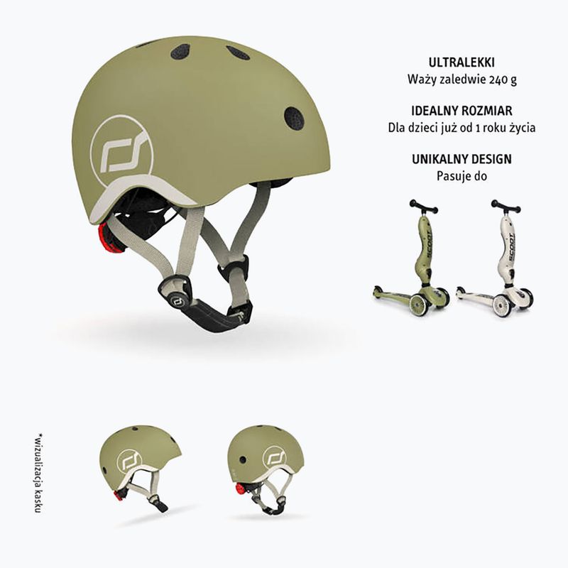 Kask dziecięcy Scoot & Ride XXS-S olive 6
