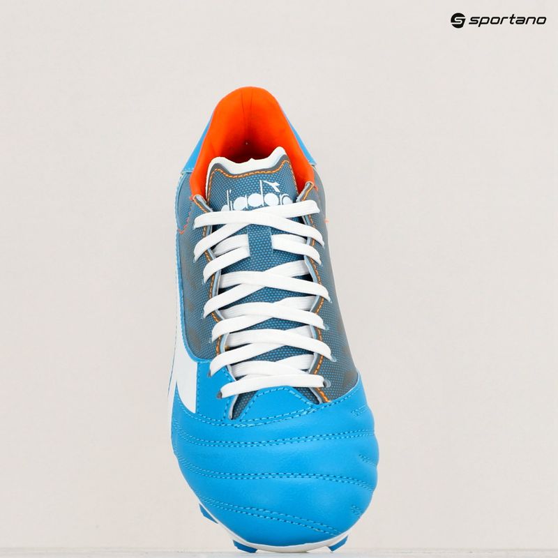 Buty piłkarskie męskie Diadora Brasil Elite Veloce GR LPU blue fluo/white/orange 9