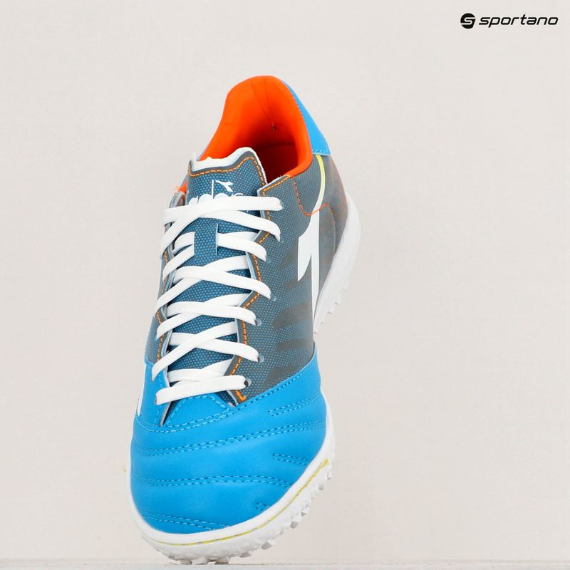 Buty piłkarskie męskie Diadora Brasil Elite Veloce GR TFR blue fluo/white/orange 9