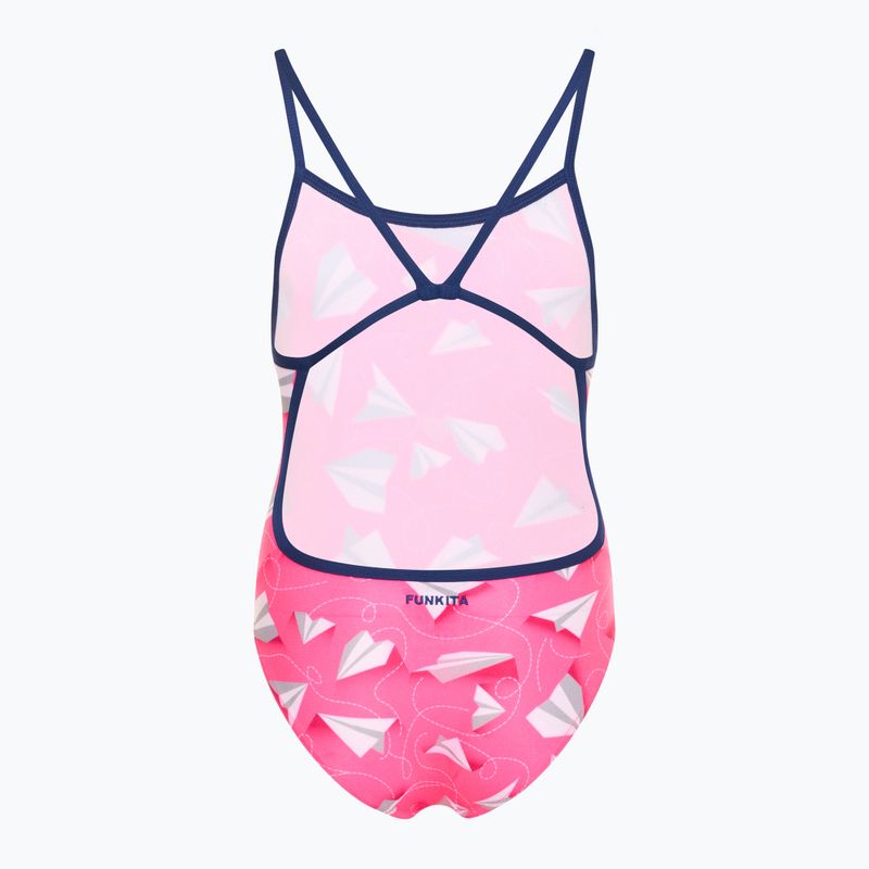 Strój pływacki jednoczęściowy dziecięcy Funkita Single Strap One Piece paper pink 2