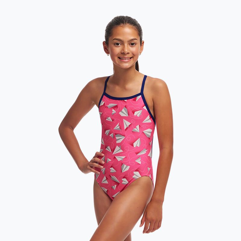 Strój pływacki jednoczęściowy dziecięcy Funkita Single Strap One Piece paper pink 4