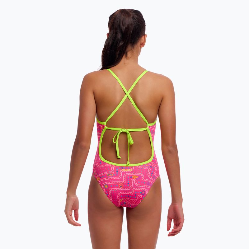 Strój pływacki jednoczęściowy dziecięcy Funkita Tie Me Tight One Piece packed pink 3