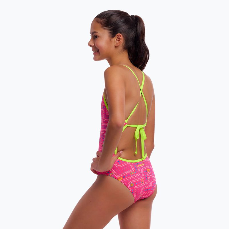 Strój pływacki jednoczęściowy dziecięcy Funkita Tie Me Tight One Piece packed pink 5