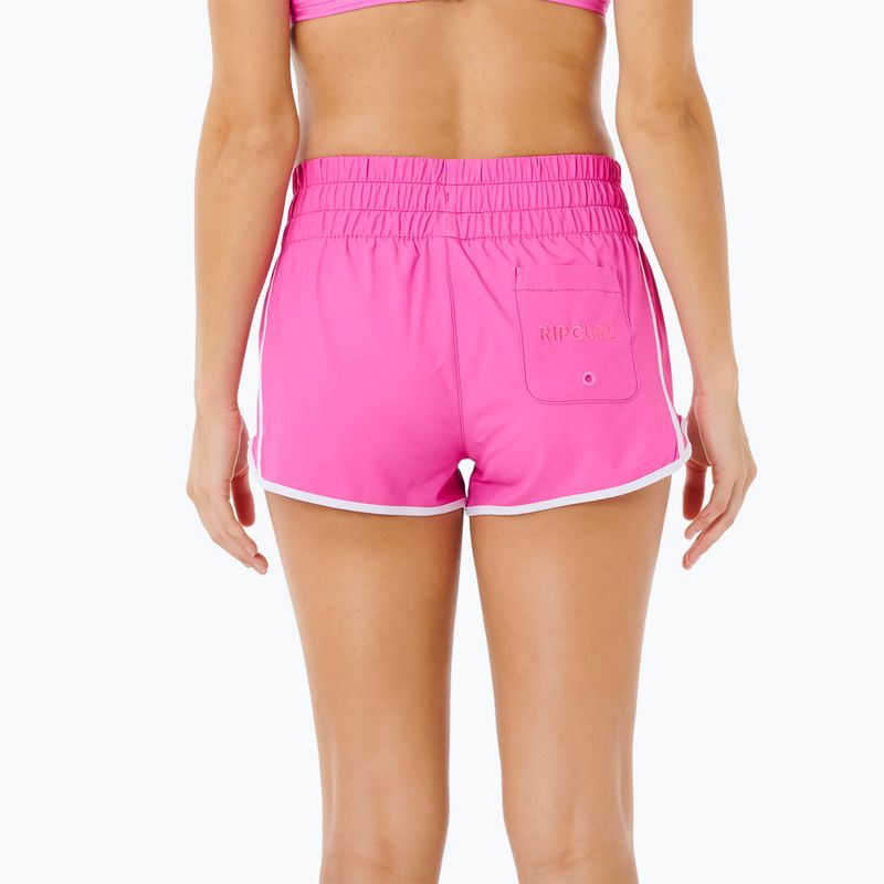 Szorty kąpielowe damskie Rip Curl High Waist Retro Volley 3" super pink 2