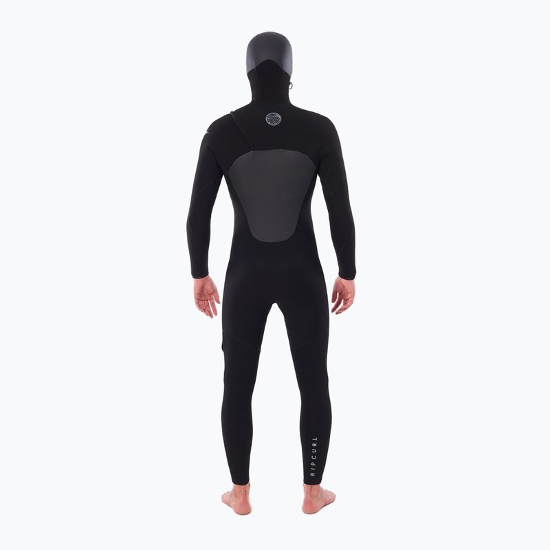 Pianka do pływania męska Rip Curl Flashbomb 5/4mm Hooded Chest Zip black 2
