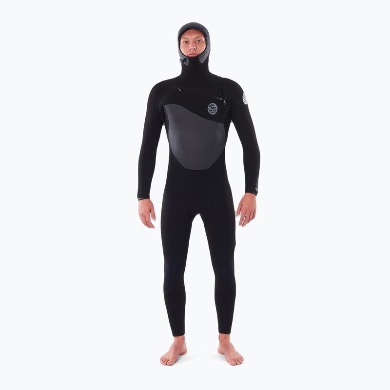 Pianka do pływania męska Rip Curl Flashbomb 5/4mm Hooded Chest Zip black 3