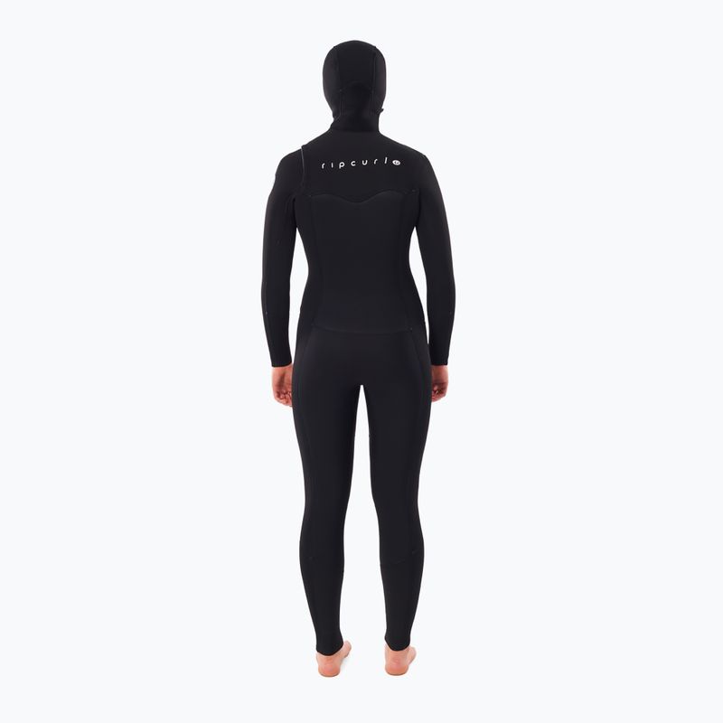 Pianka do pływania damska Rip Curl Dawn Patrol 5/4mm Chest Zip Hooded black 2