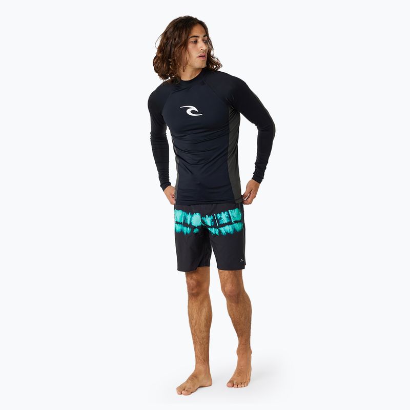 Longsleeve do pływania męski Rip Curl Waves UPF Performance black 2