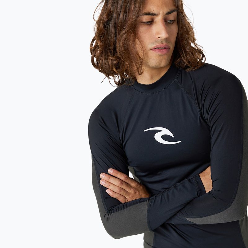 Longsleeve do pływania męski Rip Curl Waves UPF Performance black 5