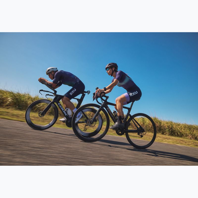 Kombinezon triathlonowy damski 2XU Aero Hex Sleeved black/white 11
