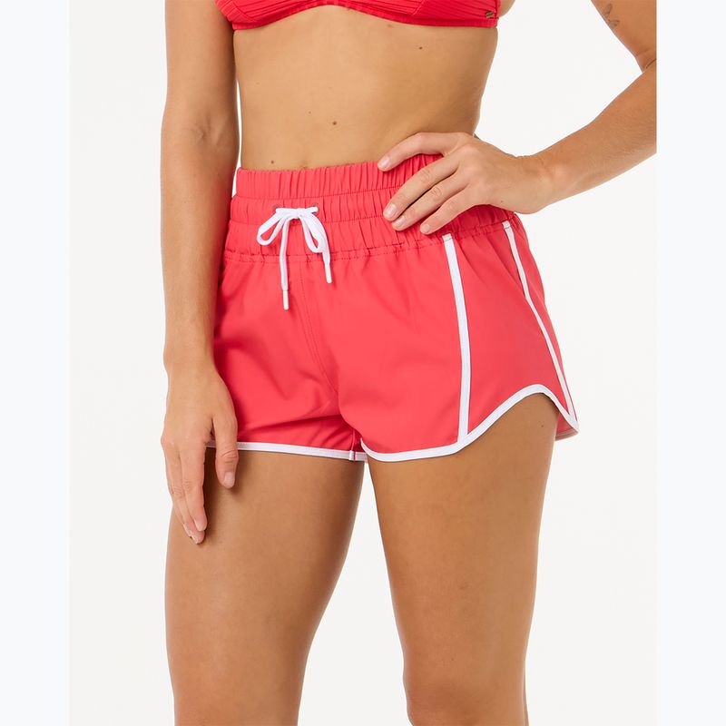 Szorty kąpielowe damskie Rip Curl High Waist Retro Volley 3" hibiscus red 6