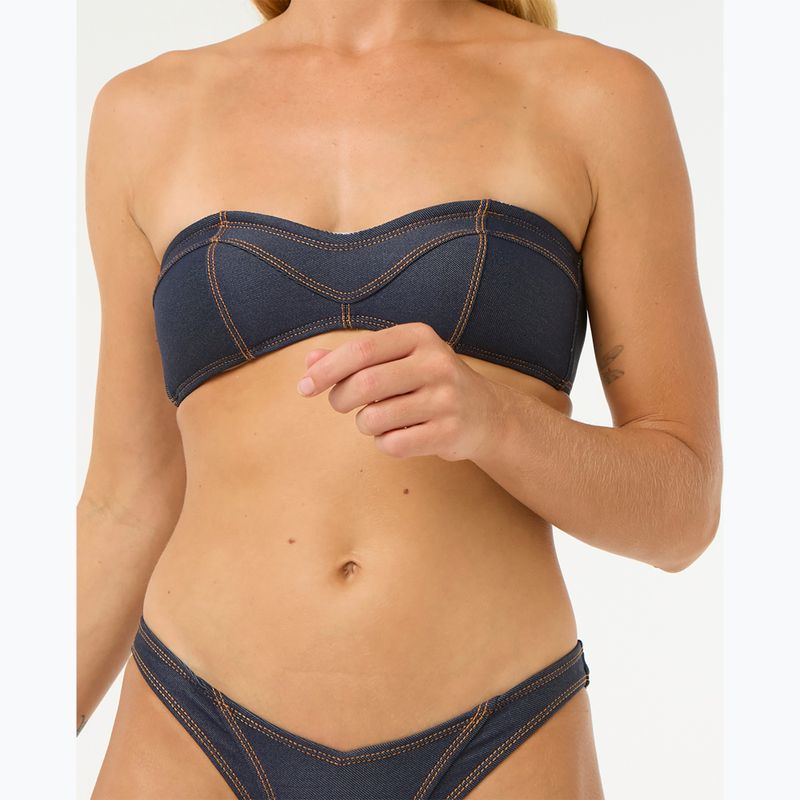 Góra od stroju kąpielowego Rip Curl Dalias Denim Bandeau denim blue 5