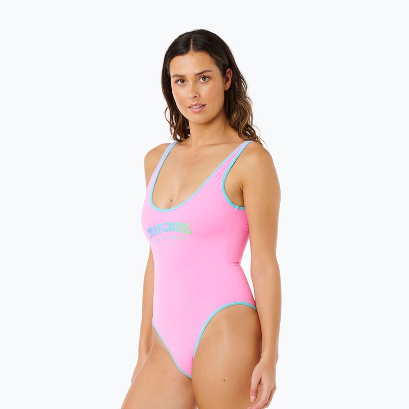 Strój kąpielowy jednoczęściowy Rip Curl Surf Puff light pink 5