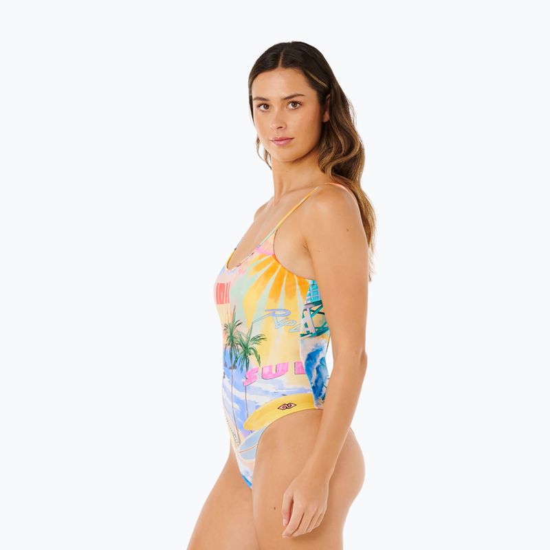 Strój kąpielowy jednoczęściowy damski Rip Curl Hotel Malibu Cheeky multicolor 4