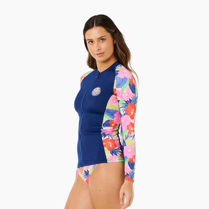 Longsleeve do pływania damski Rip Curl Party Wave Upf Zip multicolor 4