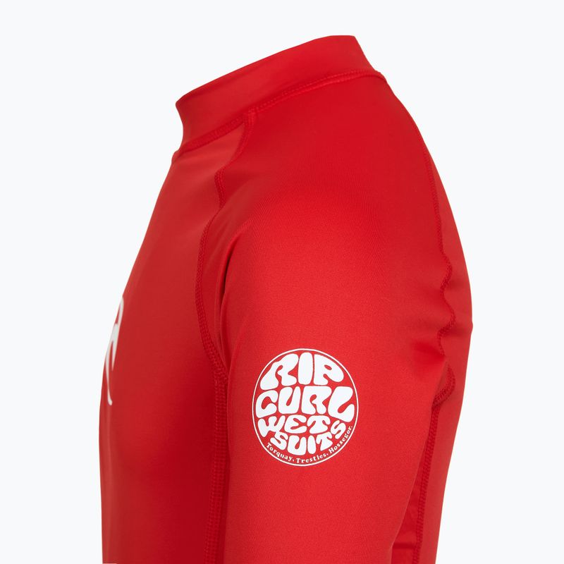 Koszulka do pływania dziecięca Rip Curl Waves Upf lava red 5