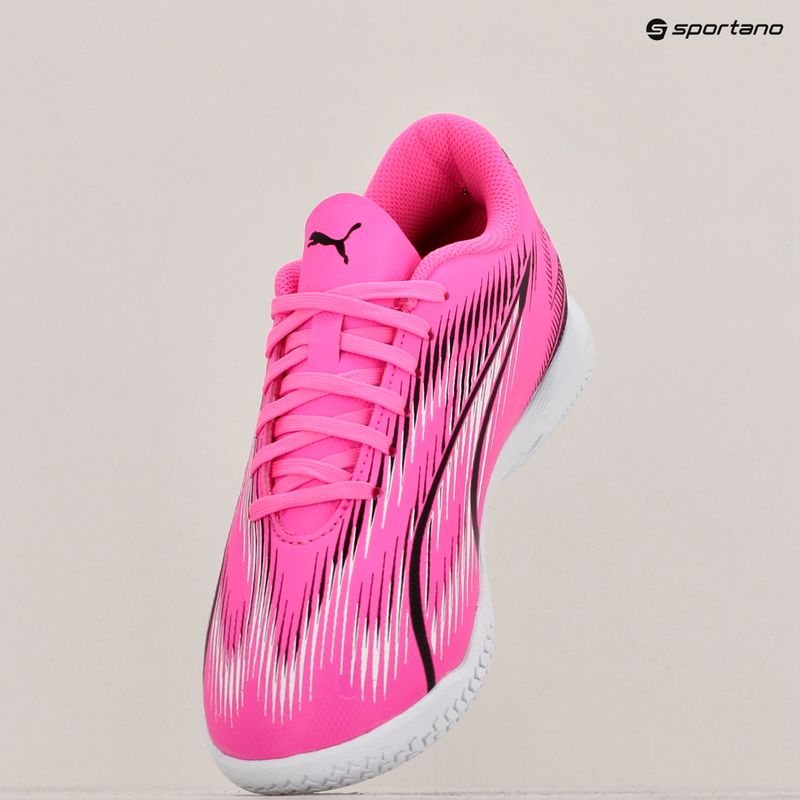 Buty piłkarskie dziecięce PUMA Ultra Play TT Jr poison pink/puma white/puma black 9