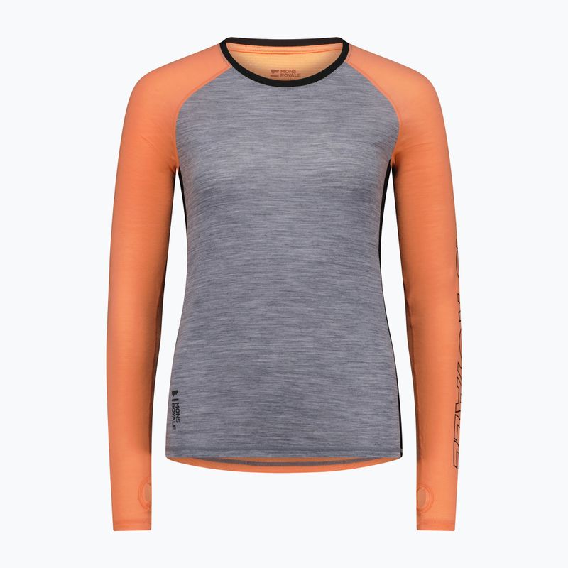 Bluza termoaktywna damska Mons Royale Bella Tech grey heather/punch 3