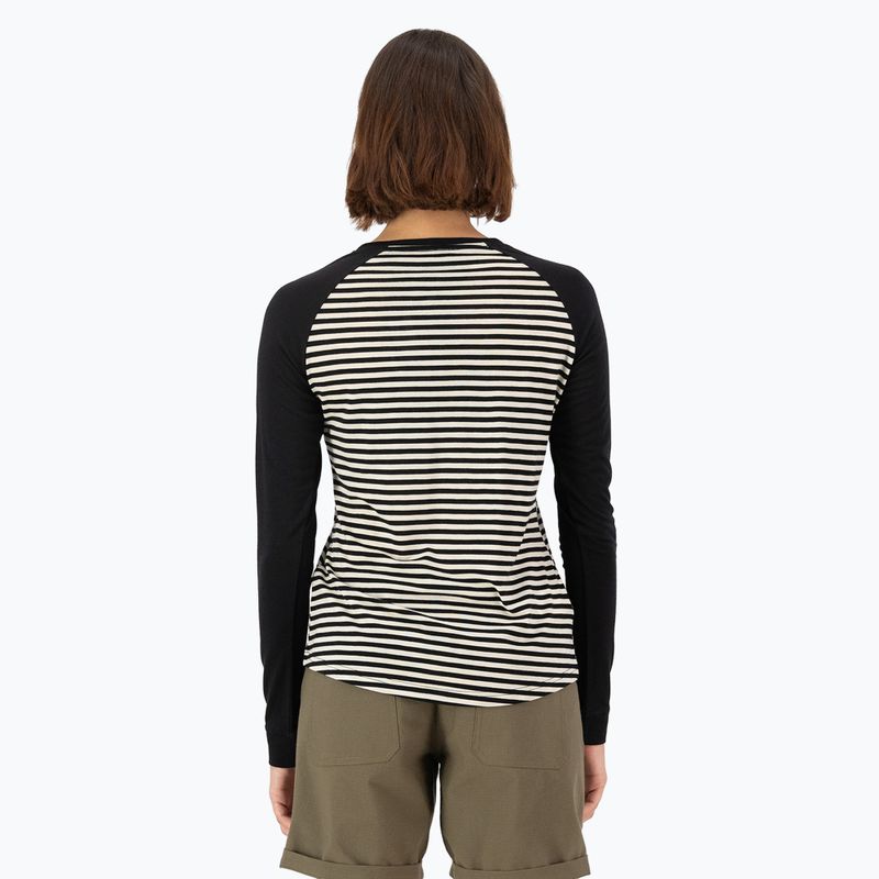 Bluza termoaktywna damska Mons Royale Icon Raglan mr stripe/black 2