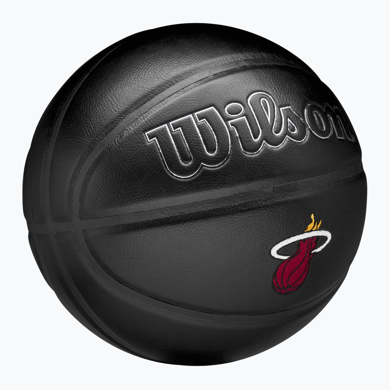 Piłka do koszykówki Wilson NBA Team Premiere Miami Heat black rozmiar 7 2