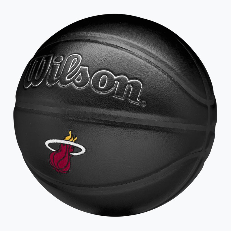 Piłka do koszykówki Wilson NBA Team Premiere Miami Heat black rozmiar 7 3