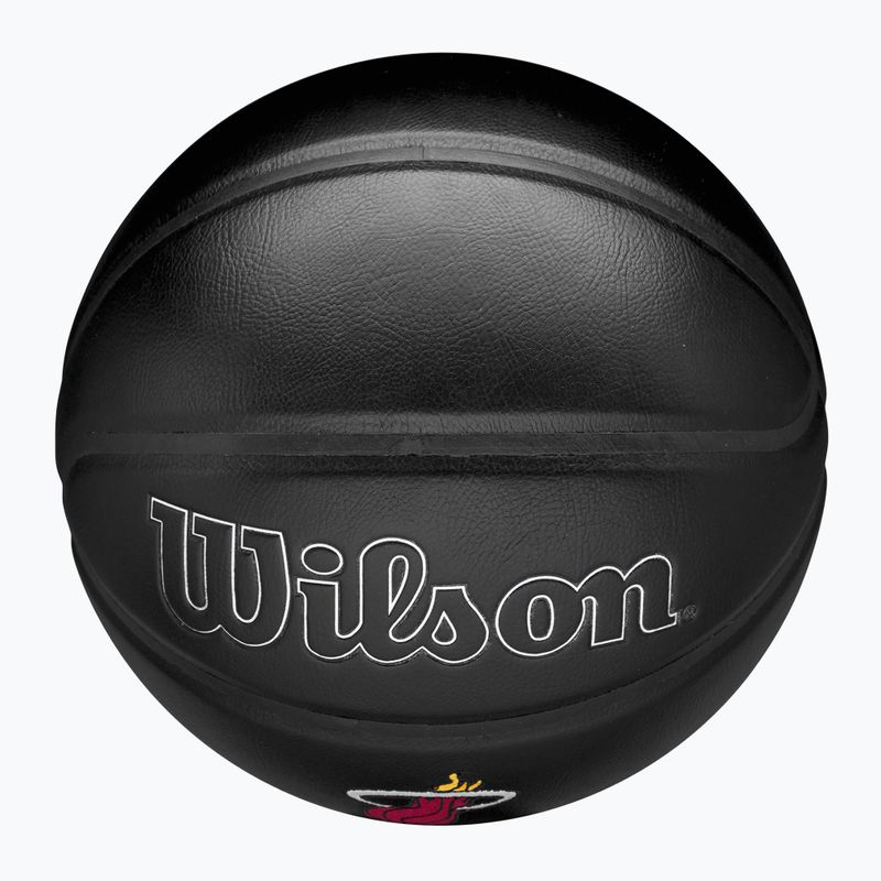Piłka do koszykówki Wilson NBA Team Premiere Miami Heat black rozmiar 7 5