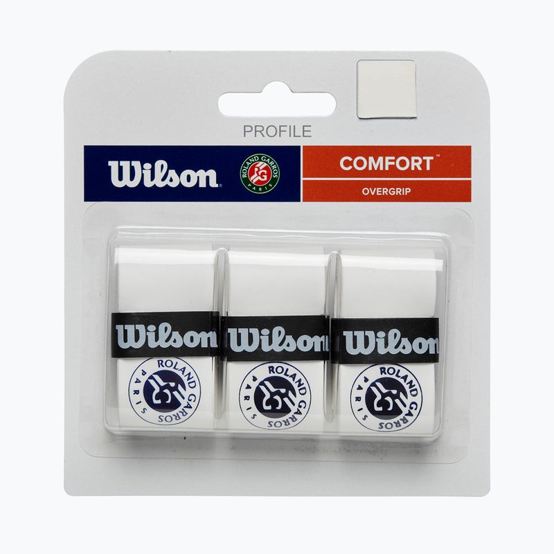 Owijki do rakiet tenisowych Wilson Roland Garos 2024 3 szt. white 2