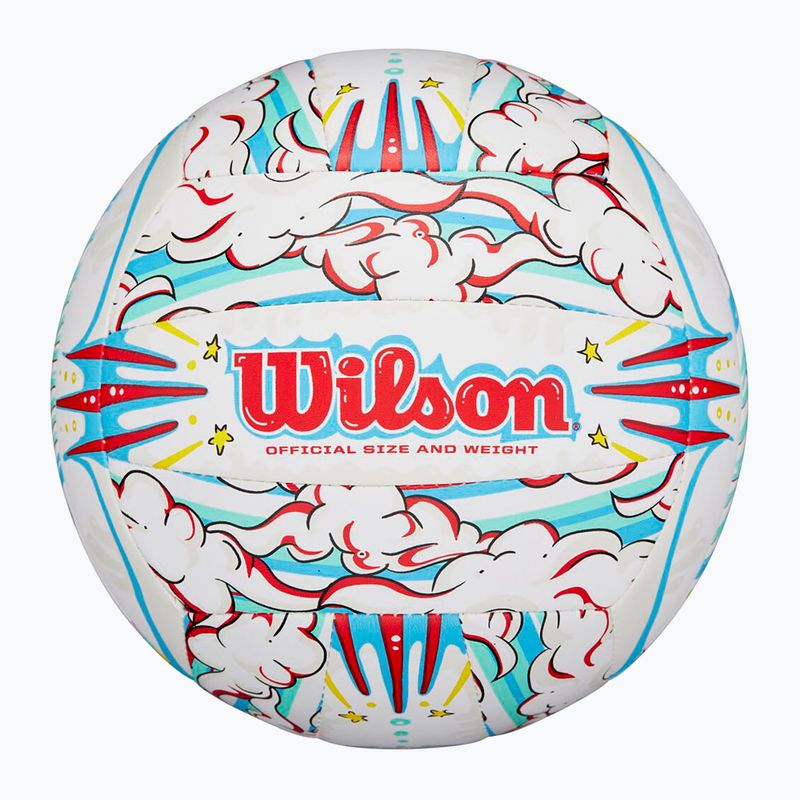 Piłka do siatkówki Wilson Graffiti Peace white/blue rozmiar 5