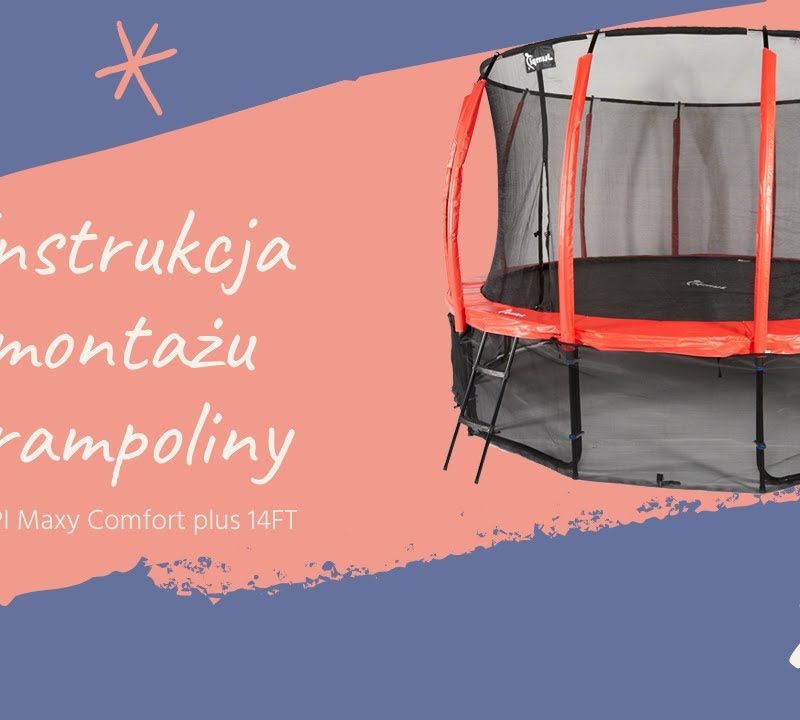 Trampolina ogrodowa Jumpi Maxy Comfort Plus 312 cm pomarańczowa 3