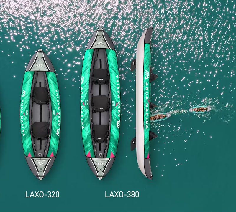 Kajak pompowany 3-osobowy Aqua Marina Laxo Recreational Kayak 12'6" 380 cm dark green 19
