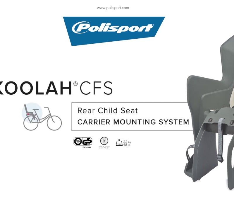 Fotelik rowerowy Polisport Koolah CFS dark grey/silver 7