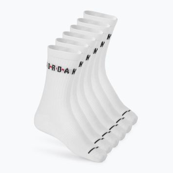 Skarpety Jordan Everyday Crew 6 par white/gym red/black
