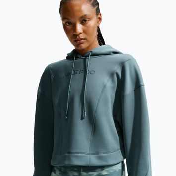 Bluza treningowa damska Nike Pro Therma-Fit Hoodie mineral slate/white