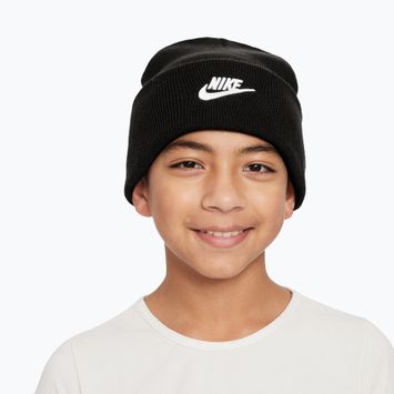 Czapka zimowa dziecięca Nike Peak black heather/white