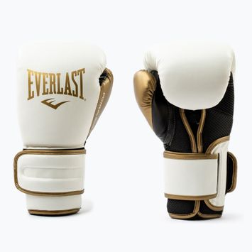 Rękawice bokserskie Everlast Powerlock 2 white/gold