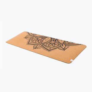 Mata do jogi Gaiam Printed Cork Mandala 5 mm brązowa 63495