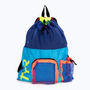 Worek pływacki  TYR Big Mesh Mummy Bag 40 l blue/yellow