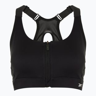 Biustonosz treningowy Reebok Lux Front-Zip High Impact black
