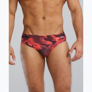 Slipy do pływania męskie Tyr Durafast Elite Waveform red