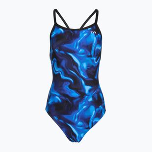 Strój pływacki jednoczęściowy damski TYR Durafast Elite Waveform Diamondfit blue