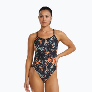 Strój pływacki jednoczęściowy damski TYR Durafast Elite Validus Crosscutfit orange/aqua/black