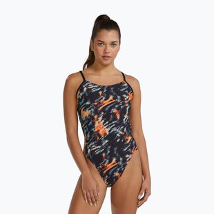 Strój pływacki jednoczęściowy damski Tyr Durafast Elite Validus Cutoutfit orange/aqua/black