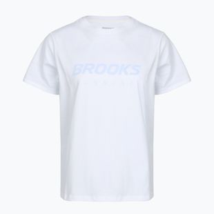 Koszulka do biegania damska Brooks Graphic white/halogen blue