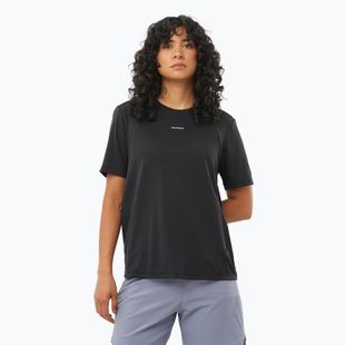 Koszulka do biegania damska Salomon SHAKEout Core deep black