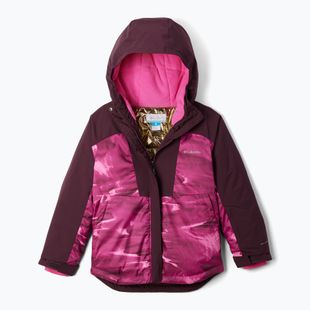 Kurtka narciarska dziecięca Columbia Mighty Mogul III Print pink ice windblown/ moonvista