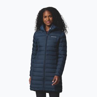 Płaszcz puchowy damski Columbia Lake 22 II Down Long Hooded collegiate navy